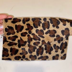 Cheetah print waist purse